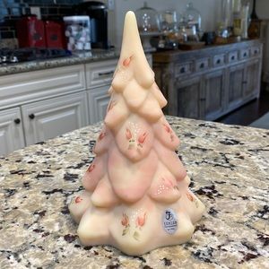 FENTON HANDPAINTED CHRISTMAS TREE.